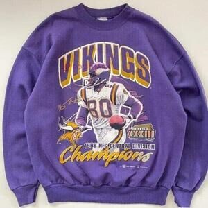 1998 Minnesota Vikings Champions Graphic Crewneck Sweatshirt Elbertfrankli